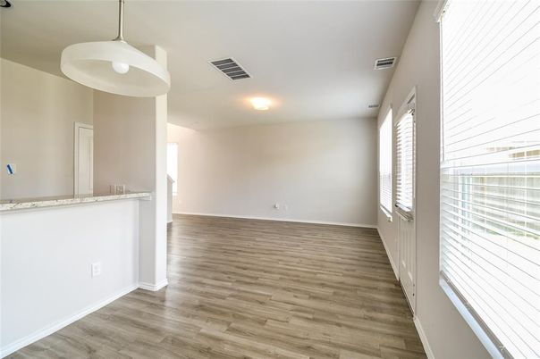 Interior, Pendant Lights, Recessed Lighting, Wood Texture Flooring