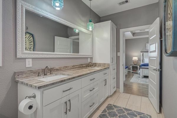 Bathroom, Bedroom, Dual Sink Vanities, Interior, Wood Texture Flooring