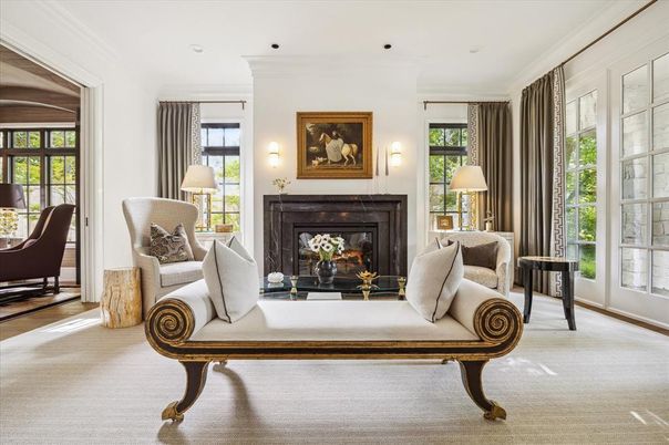 Fireplace, Home Office, Interior, Living room, Recessed Lighting