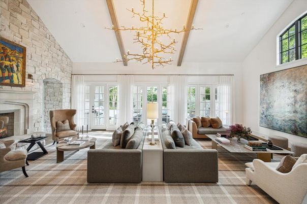 Fireplace, Interior, Living room, Stone Walls, Wooden Beams