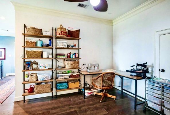Home Office, Interior, Wood Texture Flooring