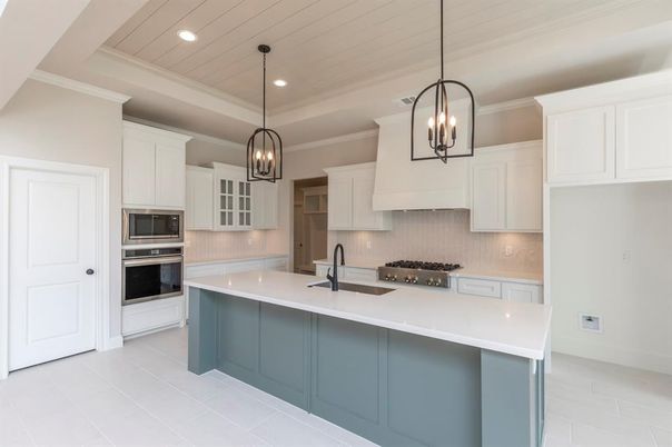 Interior, Kitchen, Pendant Lights, Recessed Lighting, Stainless Steel Appliances