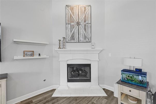 Fireplace, Interior, Wood Texture Flooring
