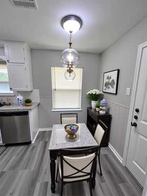 Dining room, Interior, Wood Texture Flooring