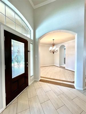 Chandelier, Empty room, Interior, Wood Texture Flooring