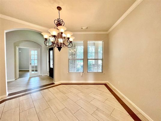 Chandelier, Empty room, Interior, Wood Texture Flooring