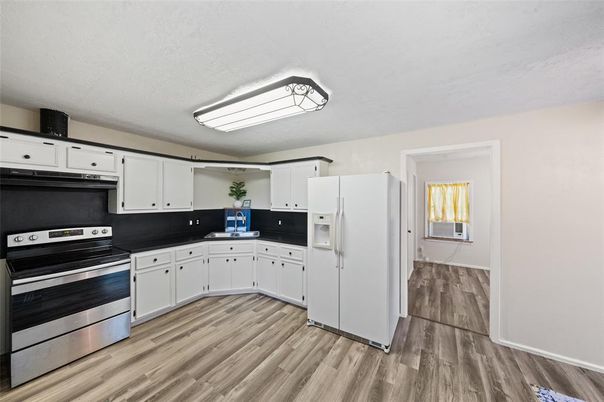 Interior, Kitchen, Wood Texture Flooring