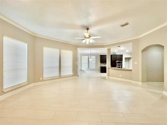 Empty room, Interior, Kitchen, Pendant Lights