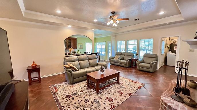 Interior, Living room, Recessed Lighting
