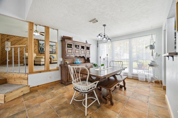 Dining room, Interior, Pendant Lights, Wooden Walls