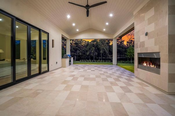 Exterior, Fireplace, Interior, Recessed Lighting