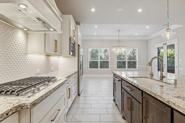 Interior, Kitchen, Pendant Lights, Recessed Lighting, Stainless Steel Appliances