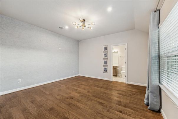 Bathroom, Empty room, Interior, Recessed Lighting, Wood Texture Flooring