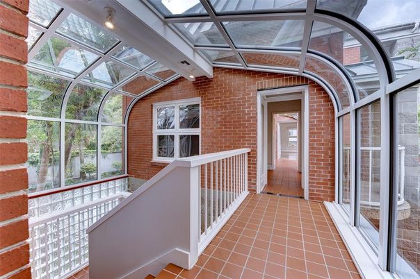 Glass Ceilings, Interior, Stone Walls, Sun Room