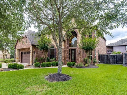 Attached, Backyard, Exterior, Facade, Brick Facade, French Provincial