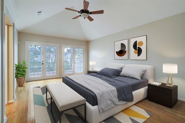 Bedroom, Interior, Wood Texture Flooring
