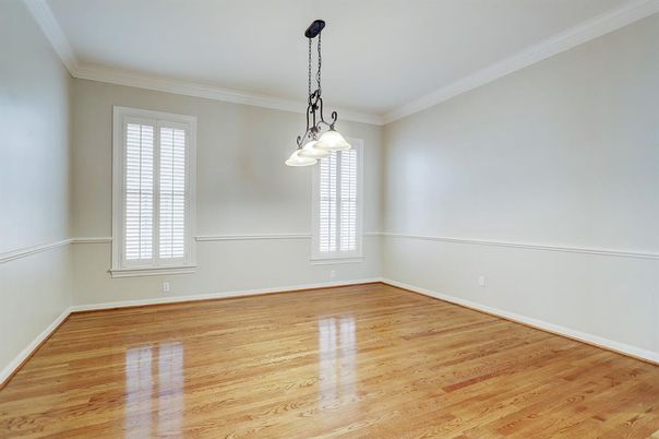 Empty room, Interior, Pendant Lights, Wood Texture Flooring