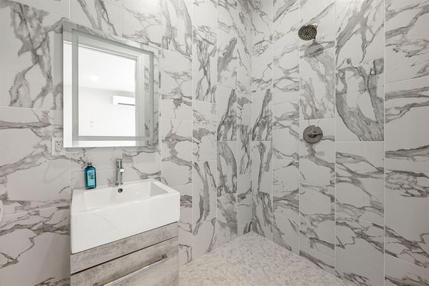 Bathroom, Interior, Marble Walls