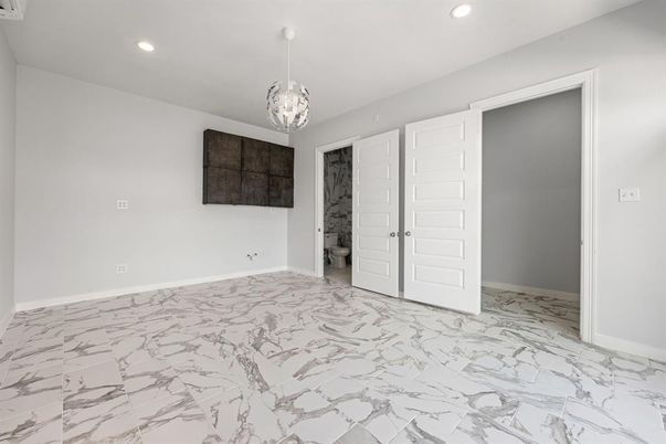 Empty room, Interior, Marble, Pendant Lights, Recessed Lighting