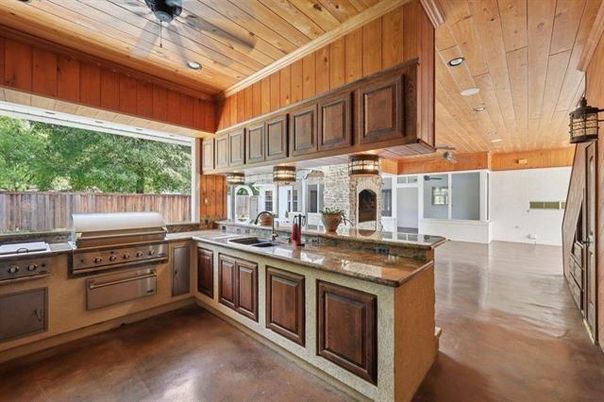 Exterior, Fireplace, Wooden Ceilings