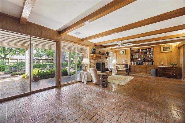 Fireplace, Interior, Wooden Beams
