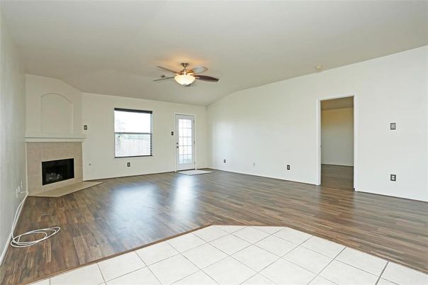 Empty room, Fireplace, Interior, Wood Texture Flooring