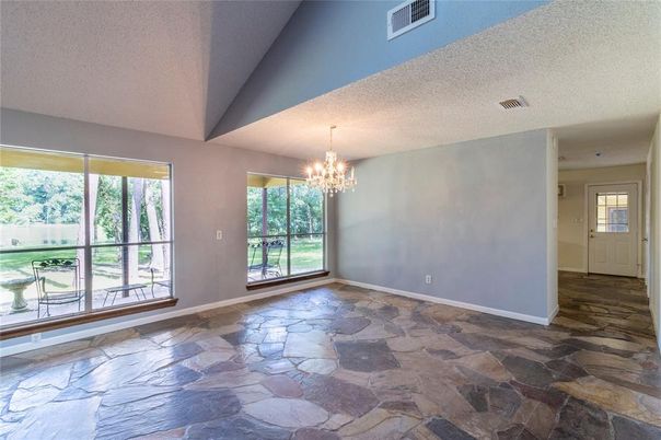 Chandelier, Empty room, Interior