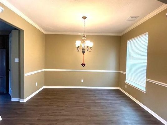 Chandelier, Empty room, Interior, Wood Texture Flooring