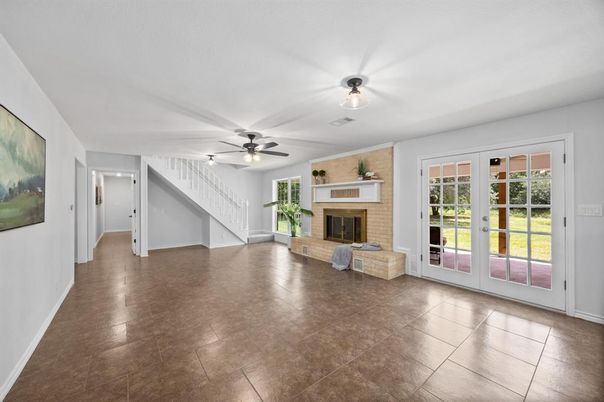 Empty room, Fireplace, Interior