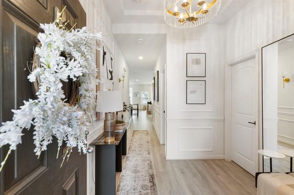 Chandelier, Interior, Recessed Lighting, Wood Texture Flooring