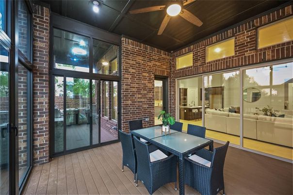 Interior, Stone Walls, Wood Texture Flooring