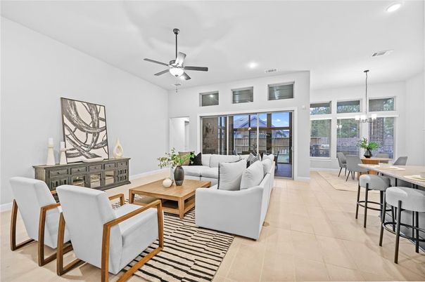 Dining room, Interior, Living room, Pendant Lights, Recessed Lighting