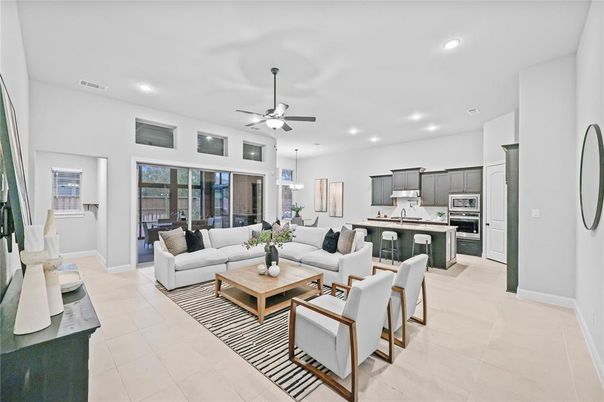 Interior, Kitchen, Living room, Pendant Lights, Recessed Lighting, Stainless Steel Appliances