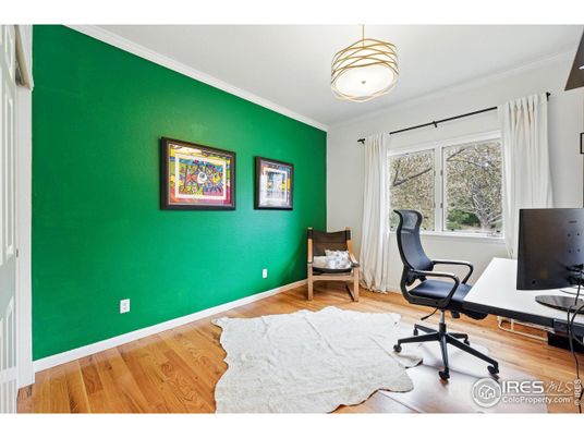 Home Office, Interior, Pendant Lights, Wood Texture Flooring