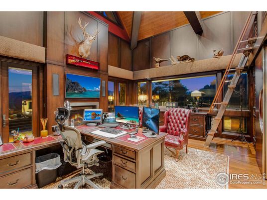 Home Office, Interior, Wooden Beams, Wooden Ceilings, Wood Texture Flooring, Wooden Walls