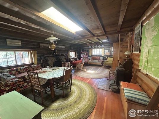 Dining room, Fireplace, Interior, Living room, Wooden Beams, Wooden Ceilings, Wood Texture Flooring