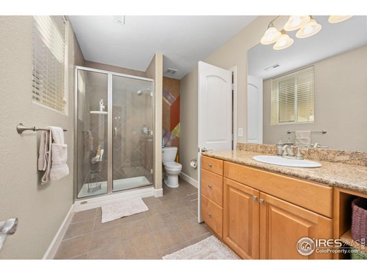 Bathroom, Dual Sink Vanities, Glass Shower, Interior