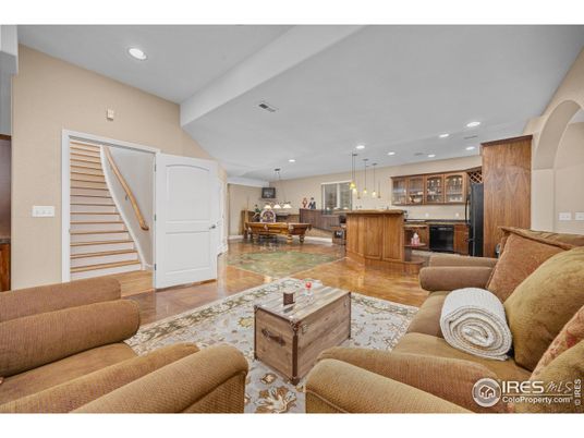 Dining room, Interior, Kitchen, Living room, Pendant Lights, Recessed Lighting, Wood Texture Flooring