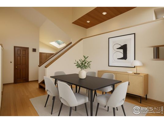 Dining room, Interior, Recessed Lighting, Wooden Ceilings, Wood Texture Flooring