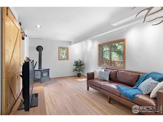 Fireplace, Interior, Recessed Lighting, Wood Texture Flooring