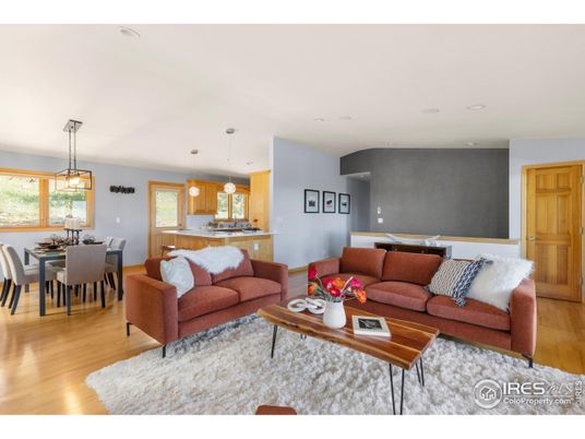 Dining room, Interior, Kitchen, Living room, Pendant Lights, Recessed Lighting, Wood Texture Flooring