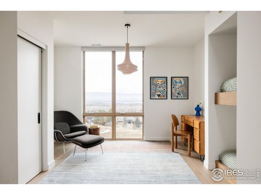Home Office, Interior, Pendant Lights, Wood Texture Flooring