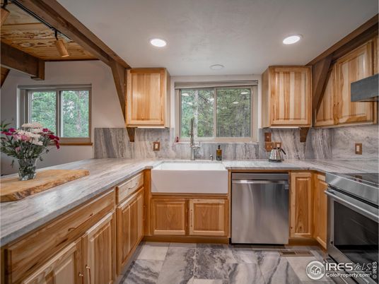 Interior, Kitchen, Marble, Recessed Lighting, Stainless Steel Appliances