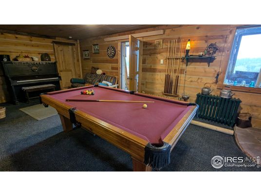 Billiard Table, Game Room, Interior, Wooden Walls
