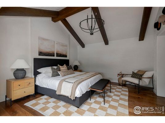 Bedroom, Interior, Wooden Beams, Wood Texture Flooring