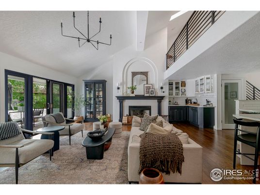 Chandelier, Fireplace, Interior, Living room, Wood Texture Flooring