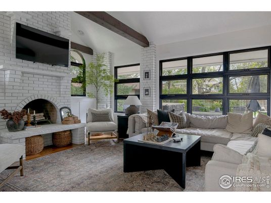 Fireplace, Interior, Living room, Stone Walls, Wooden Beams