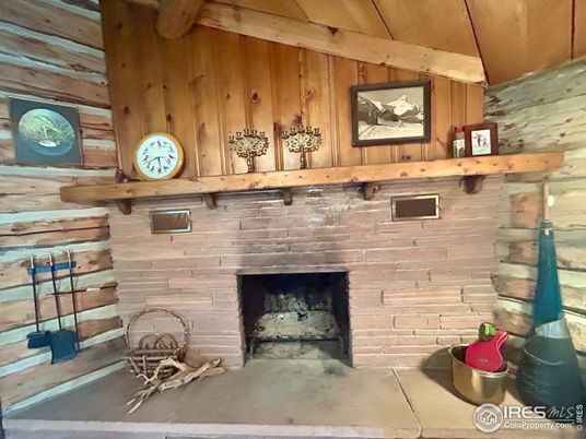 Fireplace, Interior, Stone Walls, Wooden Walls