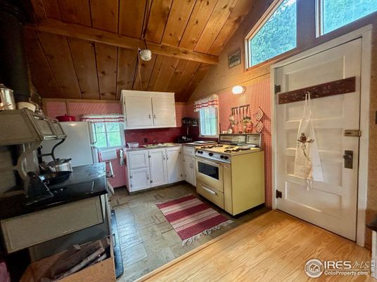 Interior, Kitchen, Stainless Steel Appliances, Wooden Beams, Wooden Ceilings, Wood Texture Flooring