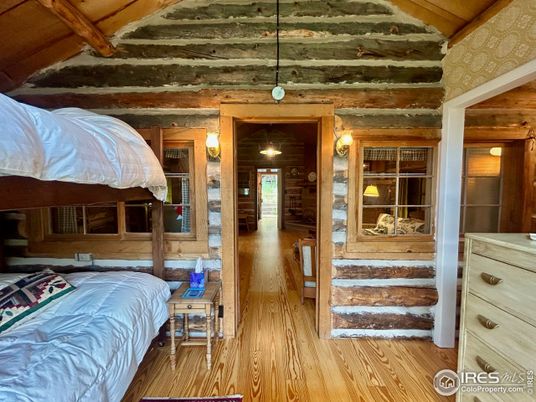 Bedroom, Interior, Pendant Lights, Wooden Beams, Wood Texture Flooring, Wooden Walls